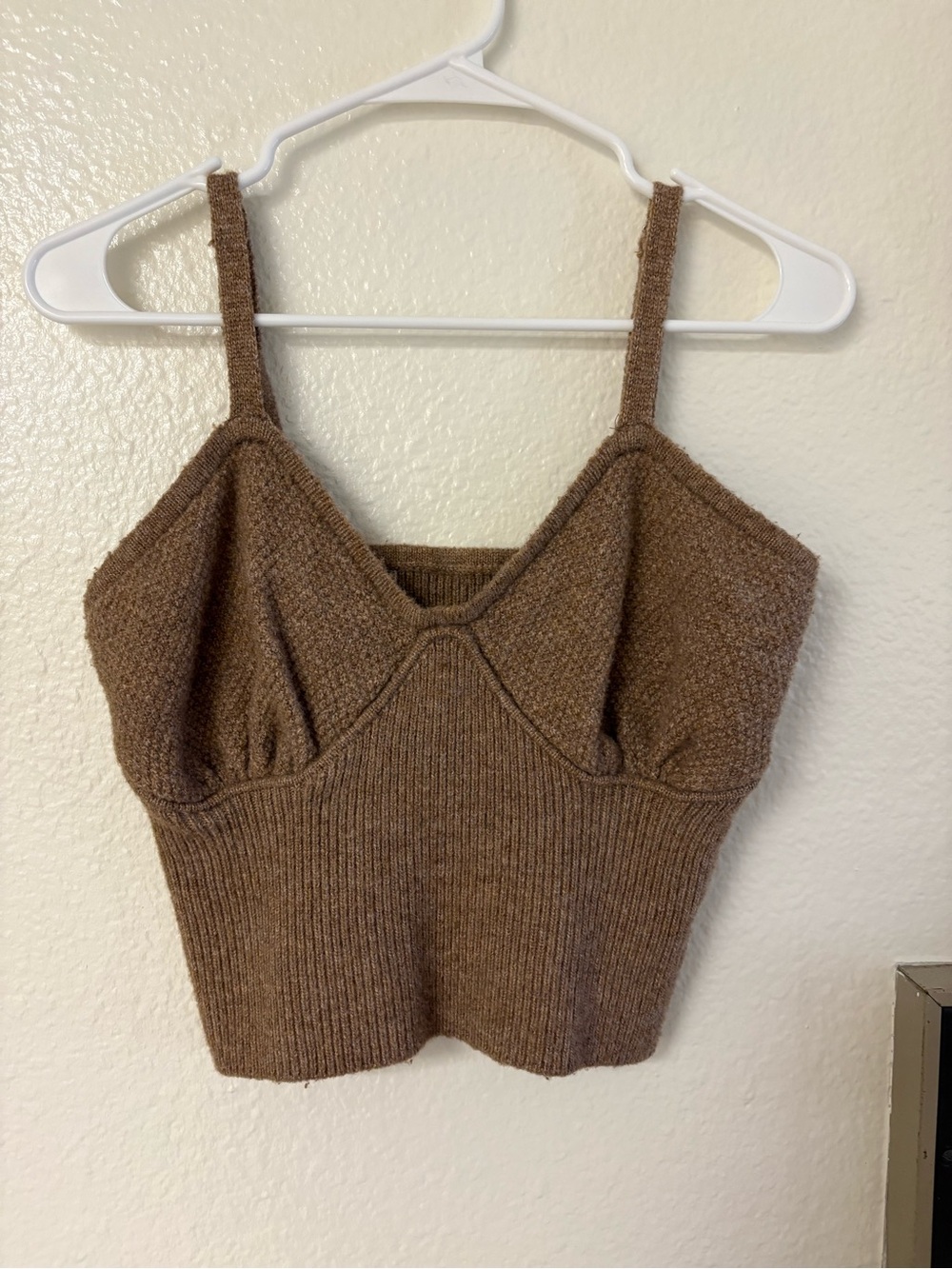 Knit Cami Top Ribbed Bust Detail